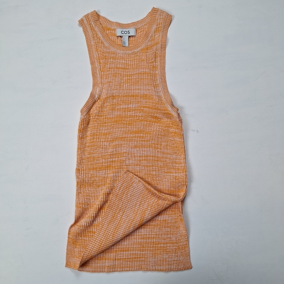 COS Orange Ribbed Tank Top - Picture 3 of 9